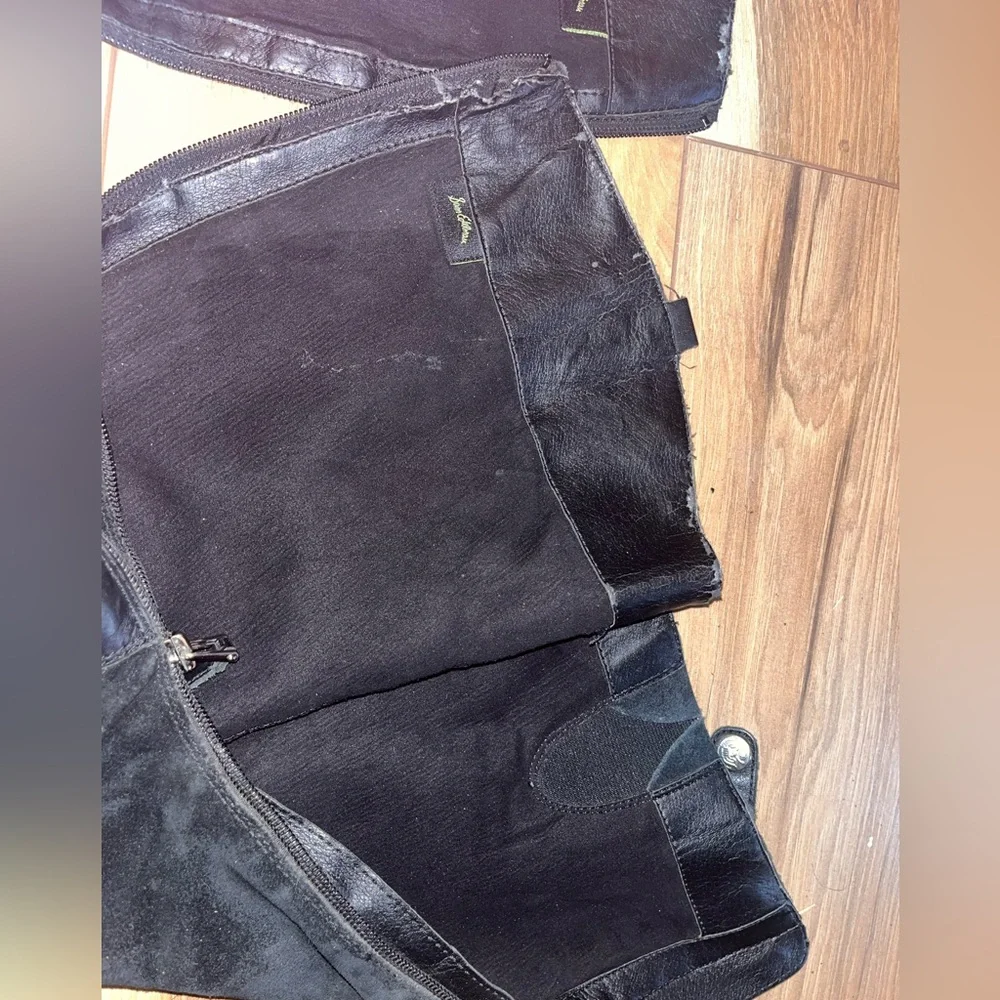 Sam Edelman Pembrooke Tall Riding Boots Black Leather Suede Back Zip Women’s 8